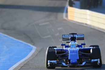 World © Octane Photographic Ltd. Sauber F1 Team C34-Ferrari – Marcus Ericsson. Sunday 1st February 2015, Formula 1 Winter testing, Jerez de la Frontera, Spain. Digital Ref : 1180LB1D1174