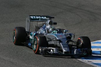 World © Octane Photographic Ltd. Mercedes AMG Petronas F1 W06 Hybrid – Nico Rosberg. Sunday 1st February 2015, Formula 1 Winter testing, Jerez de la Frontera, Spain. Digital Ref : 1180LB1D1471