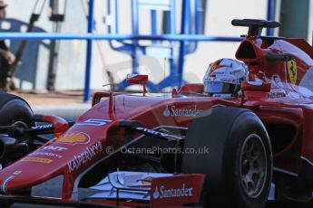 World © Octane Photographic Ltd. Scuderia Ferrari SF-15T– Sebastian Vettel. Sunday 1st February 2015, Formula 1 Winter testing, Jerez de la Frontera, Spain. Digital Ref: