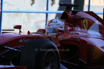 World © Octane Photographic Ltd. Scuderia Ferrari SF-15T– Sebastian Vettel. Sunday 1st February 2015, Formula 1 Winter testing, Jerez de la Frontera, Spain. Digital Ref: