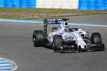 World © Octane Photographic Ltd. Williams Martini Racing FW37 Valtteri Bottas. Sunday 1st February 2015, Formula 1 Winter testing, Jerez de la Frontera, Spain. Digital Ref: 1181LB1D1296