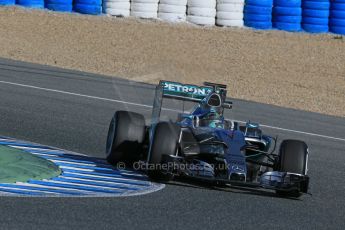 World © Octane Photographic Ltd. Mercedes AMG Petronas F1 W06 Hybrid – Nico Rosberg. Sunday 1st February 2015, Formula 1 Winter testing, Jerez de la Frontera, Spain. Digital Ref : 1181LB1D1345