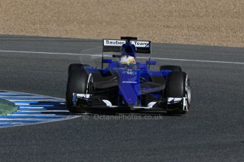 World © Octane Photographic Ltd. Sauber F1 Team C34-Ferrari – Marcus Ericsson. Sunday 1st February 2015, Formula 1 Winter testing, Jerez de la Frontera, Spain. Digital Ref : 1181LB1D1392