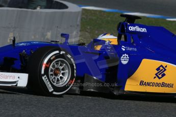 World © Octane Photographic Ltd. Sauber F1 Team C34-Ferrari – Marcus Ericsson. Sunday 1st February 2015, Formula 1 Winter testing, Jerez de la Frontera, Spain. Digital Ref : 1181LB1D1419