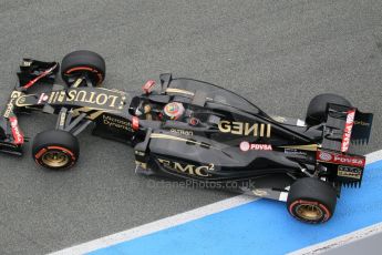 World © Octane Photographic Ltd. Lotus F1 Team E23 Hybrid – Pastor Maldonado. Monday 2nd February 2015, Formula 1 Winter testing, Jerez de la Frontera, Spain. Digital Ref: 1182CB1D1802
