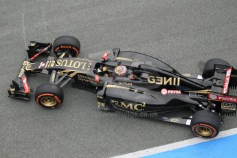 World © Octane Photographic Ltd. Lotus F1 Team E23 Hybrid – Pastor Maldonado. Monday 2nd February 2015, Formula 1 Winter testing, Jerez de la Frontera, Spain. Digital Ref: 1182CB1D1804