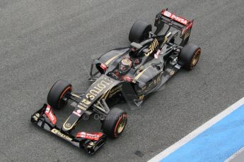 World © Octane Photographic Ltd. Lotus F1 Team E23 Hybrid – Pastor Maldonado. Monday 2nd  February 2015, Formula 1 Winter testing, Jerez de la Frontera, Spain. Digital Ref: 1182CB1D1836