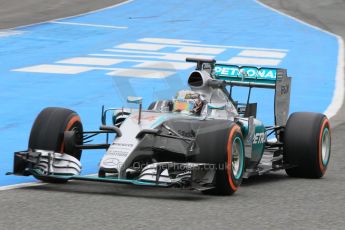 World © Octane Photographic Ltd. Mercedes AMG Petronas F1 W06 Hybrid – Lewis Hamilton. Monday 2nd February 2015, Formula 1 Winter testing, Jerez de la Frontera, Spain. Digital Ref : 1182CB1D1880