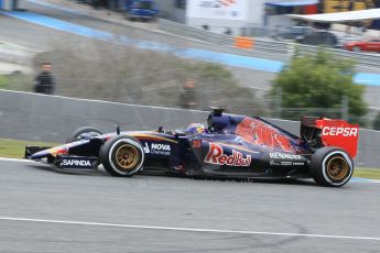 World © Octane Photographic Ltd. Scuderia Toro Rosso STR10 – Max Verstappen. Monday 2nd February 2015, Formula 1 Winter testing, Jerez de la Frontera, Spain. Digital Ref: 1182CB1D1912