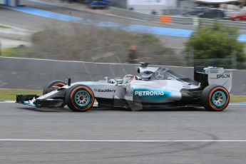 World © Octane Photographic Ltd. Mercedes AMG Petronas F1 W06 Hybrid – Lewis Hamilton. Monday 2nd  February 2015, Formula 1 Winter testing, Jerez de la Frontera, Spain. Digital Ref : 1182CB1D1919