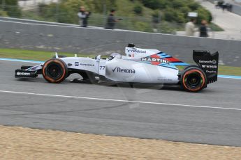 World © Octane Photographic Ltd. Williams Martini Racing FW37 – Valtteri Bottas. Monday 2nd February 2015, Formula 1 Winter testing, Jerez de la Frontera, Spain. Digital Ref: 1182CB1D1955