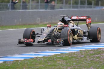 World © Octane Photographic Ltd. Lotus F1 Team E23 Hybrid – Pastor Maldonado. Monday 2nd  February 2015, Formula 1 Winter testing, Jerez de la Frontera, Spain. Digital Ref: 1182CB1D2045