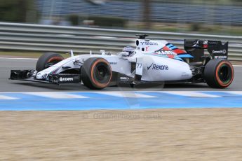 World © Octane Photographic Ltd. Williams Martini Racing FW37 – Valtteri Bottas. Monday 2nd February 2015, Formula 1 Winter testing, Jerez de la Frontera, Spain. Digital Ref: 1182CB1D2094