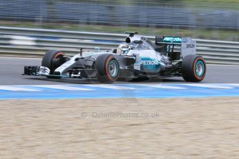 World © Octane Photographic Ltd. Mercedes AMG Petronas F1 W06 Hybrid – Lewis Hamilton. Monday 2nd February 2015, Formula 1 Winter testing, Jerez de la Frontera, Spain. Digital Ref :
