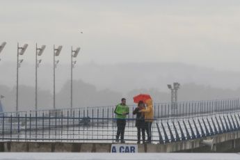 World © Octane Photographic Ltd. Fans in the rain. Monday 2nd February 2015, Formula 1 Winter testing, Jerez de la Frontera, Spain. Digital Ref : 1182CB1D2328