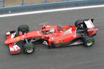 World © Octane Photographic Ltd. Scuderia Ferrari SF-15T – Sebastian Vettel. Monday 2nd February 2015, Formula 1 Winter testing, Jerez de la Frontera, Spain. Digital Ref: 1182CB1D2432