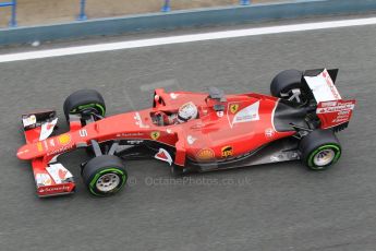 World © Octane Photographic Ltd. Scuderia Ferrari SF-15T – Sebastian Vettel. Monday 2nd  February 2015, Formula 1 Winter testing, Jerez de la Frontera, Spain. Digital Ref: 1182CB1D2432