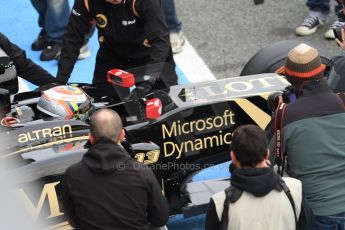 World © Octane Photographic Ltd. Lotus F1 Team E23 Hybrid – Pastor Maldonado. Monday 2nd February 2015, Formula 1 Winter testing, Jerez de la Frontera, Spain. Digital Ref: 1182CB7D9652