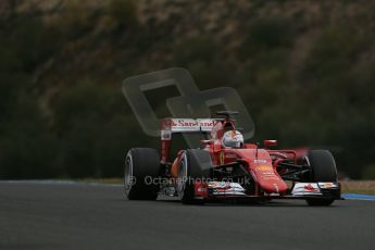 World © Octane Photographic Ltd. Scuderia Ferrari SF-15T – Sebastian Vettel. Monday 2nd February 2015, Formula 1 Winter testing, Jerez de la Frontera, Spain. Digital Ref: 1182LB1D2025