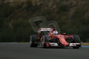 World © Octane Photographic Ltd. Scuderia Ferrari SF-15T – Sebastian Vettel. Monday 2nd  February 2015, Formula 1 Winter testing, Jerez de la Frontera, Spain. Digital Ref: 1182LB1D2025