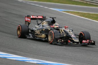 World © Octane Photographic Ltd. Lotus F1 Team E23 Hybrid – Pastor Maldonado. Monday 2nd  February 2015, Formula 1 Winter testing, Jerez de la Frontera, Spain. Digital Ref: 1182LB1D2048