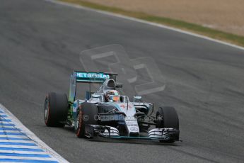 World © Octane Photographic Ltd. Mercedes AMG Petronas F1 W06 Hybrid – Lewis Hamilton. Monday 2nd February 2015, Formula 1 Winter testing, Jerez de la Frontera, Spain. Digital Ref : 1182LB1D2128