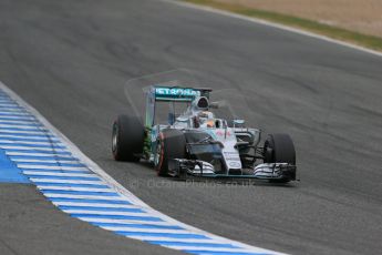 World © Octane Photographic Ltd. Mercedes AMG Petronas F1 W06 Hybrid – Lewis Hamilton. Monday 2nd February 2015, Formula 1 Winter testing, Jerez de la Frontera, Spain. Digital Ref : 1182LB1D2184