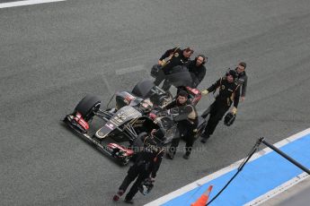 World © Octane Photographic Ltd. Lotus F1 Team E23 Hybrid – Pastor Maldonado. Monday 2nd February 2015, Formula 1 Winter testing, Jerez de la Frontera, Spain. Digital Ref: 1182LB1D2334
