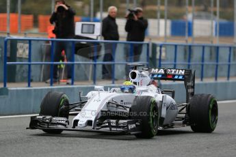 World © Octane Photographic Ltd. Williams Martini Racing FW37 – Felipe Massa. Tuesday 3rd February 2015, Formula 1 Winter testing, Jerez de la Frontera, Spain. Digital Ref: 1183LB1D2705