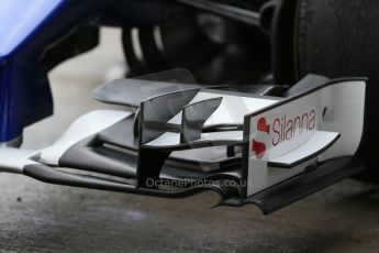 World © Octane Photographic Ltd. Sauber F1 Team C34-Ferrari – Front wing detail. Tuesday 3rd February 2015, Formula 1 Winter testing, Jerez de la Frontera, Spain. Digital Ref : 1183LB1D2867