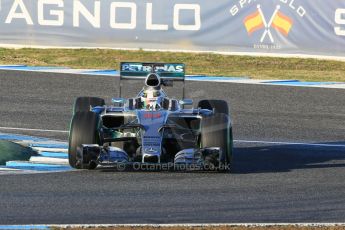 World © Octane Photographic Ltd. Mercedes AMG Petronas F1 W06 Hybrid – Lewis Hamilton. Wednesday 4th February 2015, Formula 1 Winter testing, Jerez de la Frontera, Spain. Digital Ref : 1184CB1D3443