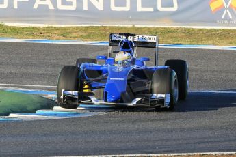 World © Octane Photographic Ltd. Sauber F1 Team C34-Ferrari – Marcus Ericsson. Wednesday 4th February 2015, Formula 1 Winter testing, Jerez de la Frontera, Spain. Digital Ref : 1184CB1D3457