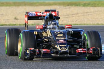 World © Octane Photographic Ltd. Lotus F1 Team E23 Hybrid – Romain Grosjean. Wednesday 4th February 2015, Formula 1 Winter testing, Jerez de la Frontera, Spain. Digital Ref: 1184CB1D3485