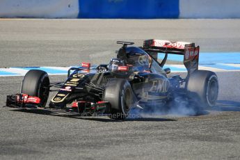 World © Octane Photographic Ltd. Lotus F1 Team E23 Hybrid – Romain Grosjean. Wednesday 4th February 2015, Formula 1 Winter testing, Jerez de la Frontera, Spain. Digital Ref: 1184CB1D3806