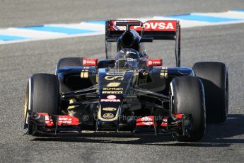 World © Octane Photographic Ltd. Lotus F1 Team E23 Hybrid – Romain Grosjean. Wednesday 4th February 2015, Formula 1 Winter testing, Jerez de la Frontera, Spain. Digital Ref: 1184CB1D3812