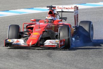 World © Octane Photographic Ltd. Scuderia Ferrari SF15-T – Kimi Raikkonen. Wednesday 4th February 2015, Formula 1 Winter testing, Jerez de la Frontera, Spain. Digital Ref: 1184CB1D3821