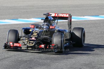World © Octane Photographic Ltd. Lotus F1 Team E23 Hybrid – Romain Grosjean. Wednesday 4th February 2015, Formula 1 Winter testing, Jerez de la Frontera, Spain. Digital Ref: 1184CB1D3826