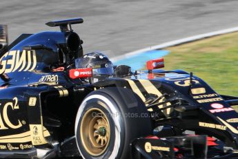 World © Octane Photographic Ltd. Lotus F1 Team E23 Hybrid – Romain Grosjean. Wednesday 4th February 2015, Formula 1 Winter testing, Jerez de la Frontera, Spain. Digital Ref: 1184CB1D3867
