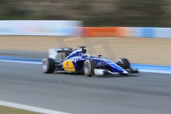 World © Octane Photographic Ltd. Sauber F1 Team C34-Ferrari – Marcus Ericsson. Wednesday 4th February 2015, Formula 1 Winter testing, Jerez de la Frontera, Spain. Digital Ref : 1184CB1D4181