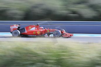 World © Octane Photographic Ltd. Scuderia Ferrari SF15-T – Kimi Raikkonen. Wednesday 4th February 2015, Formula 1 Winter testing, Jerez de la Frontera, Spain. Digital Ref: 1184CB1D4213