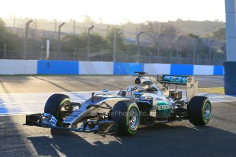 World © Octane Photographic Ltd. Mercedes AMG Petronas F1 W06 Hybrid – Lewis Hamilton. Wednesday 4th February 2015, Formula 1 Winter testing, Jerez de la Frontera, Spain. Digital Ref : 1184LB1D3764
