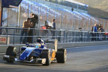 World © Octane Photographic Ltd. Sauber F1 Team C34-Ferrari – Marcus Ericsson. Wednesday 4th February 2015, Formula 1 Winter testing, Jerez de la Frontera, Spain. Digital Ref : 1184LB1D3782