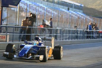 World © Octane Photographic Ltd. Sauber F1 Team C34-Ferrari – Marcus Ericsson. Wednesday 4th February 2015, Formula 1 Winter testing, Jerez de la Frontera, Spain. Digital Ref : 1184LB1D3782