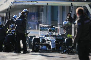 World © Octane Photographic Ltd. Mercedes AMG Petronas F1 W06 Hybrid – Lewis Hamilton. Wednesday 4th February 2015, Formula 1 Winter testing, Jerez de la Frontera, Spain. Digital Ref : 1184LB1D4106