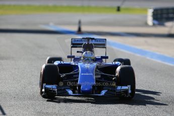 World © Octane Photographic Ltd. Sauber F1 Team C34-Ferrari – Marcus Ericsson. Wednesday 4th February 2015, Formula 1 Winter testing, Jerez de la Frontera, Spain. Digital Ref : 1184LB1D4174
