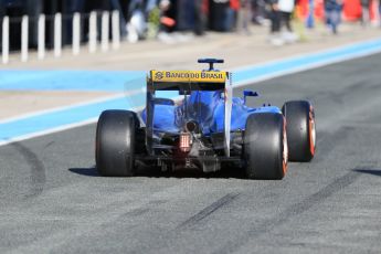 World © Octane Photographic Ltd. Sauber F1 Team C34-Ferrari – Marcus Ericsson. Wednesday 4th February 2015, Formula 1 Winter testing, Jerez de la Frontera, Spain. Digital Ref : 1184LB1D4185