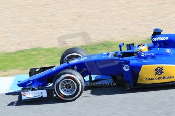 World © Octane Photographic Ltd. Sauber F1 Team C34-Ferrari – Marcus Ericsson. Wednesday 4th February 2015, Formula 1 Winter testing, Jerez de la Frontera, Spain. Digital Ref : 1184LB1D4402