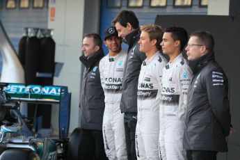 World © Octane Photographic Ltd. Mercedes AMG Petronas F1 W06 Hybrid launch. Sunday 1st February 2015, Formula 1 Winter testing, Jerez de la Frontera, Spain. Digital Ref : 1181CB1D0924