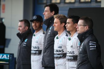 World © Octane Photographic Ltd. Mercedes AMG Petronas F1 W06 Hybrid launch. Sunday 1st February 2015, Formula 1 Winter testing, Jerez de la Frontera, Spain. Digital Ref : 1181CB1D0929