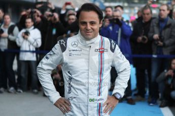 World © Octane Photographic Ltd. Williams Martini Racing FW37 launch. Sunday 1st February 2015, Formula 1 Winter testing, Jerez de la Frontera, Spain. Digital Ref: 1181CB7D0016